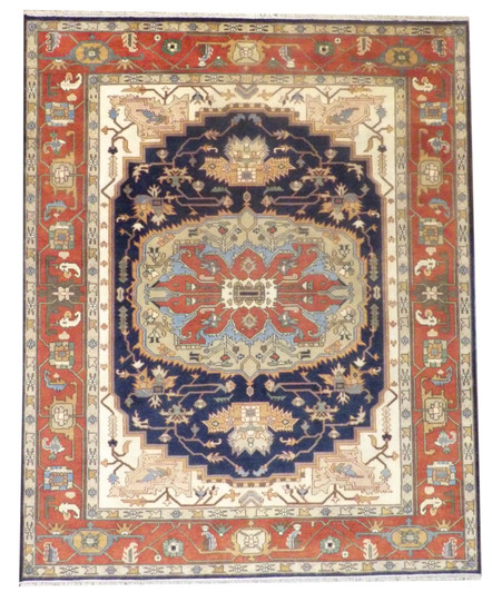 Persian Tribal Serapi 8'0"x10'0"  Hand-knotted Rug -w950