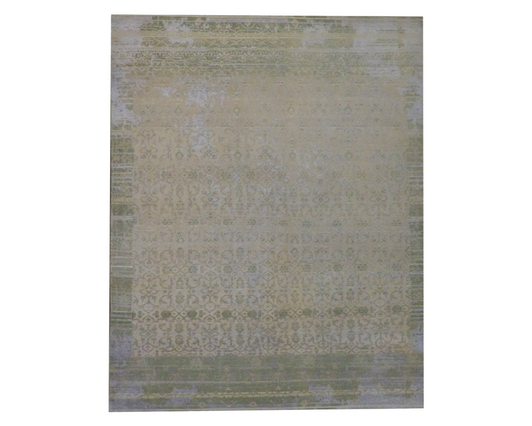 Vintage Erase Design Low Pile 8'0" x 10'0" Hand-knotted Rug - w1001