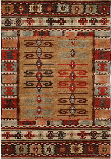 Hand Knotted Wool Southwest/Tribal Rug KMV7000