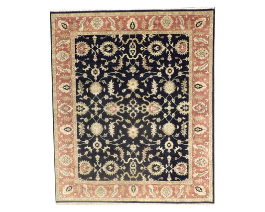 Agra Antique Wash Hand knotted Wool Rug 8'0" x 9'7" - w943
