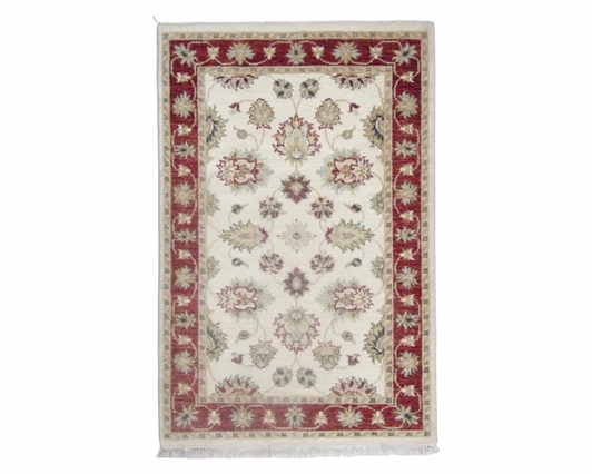 Agra Indo Chobie Hand knotted Wool Rug 2'8" x 4'0" - w530