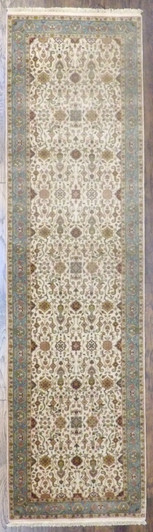 Fine Persian Kashan 2'6"x10'0" Hand-knotted Rug -w11254