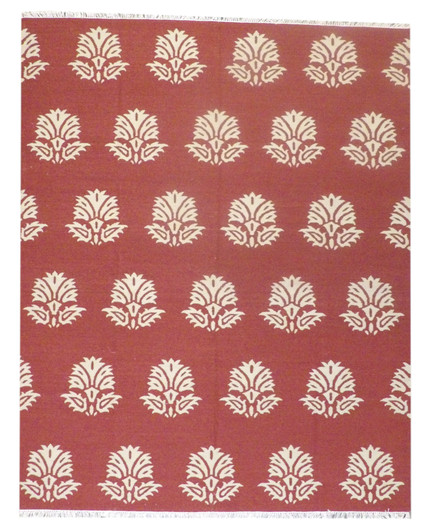 Coastal Flat-Weave Indoor/Outdoor Beach Rug 8'0"x10'0" Hand-knotted Rug -w1097