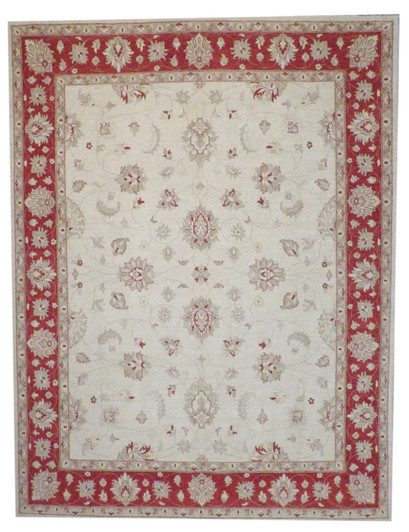 Oushak Chobie Natural-dye 9'0"x12'0" Hand-knotted Rug -w296