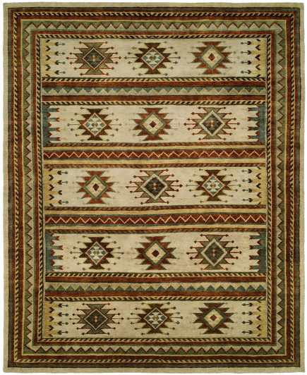 Hand Knotted Wool Southwest/Tribal Rug KMV7030