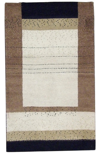 Modern 3'0"x5'0" Hand-knotted Rug -w177