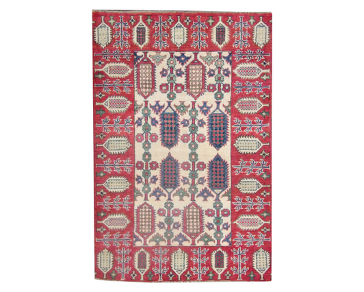 Tribal Super Kazak Hand-knotted Rug 3'0" x 5'0" - W1115