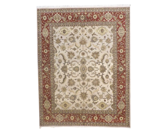Agra Chobie Hand knotted Wool Rug  8'2" x 10'7" - w994
