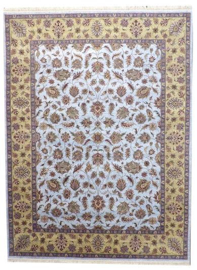 Fine Kashan Tie Dye 9'0"x12'0" Hand-knotted Rug -w313