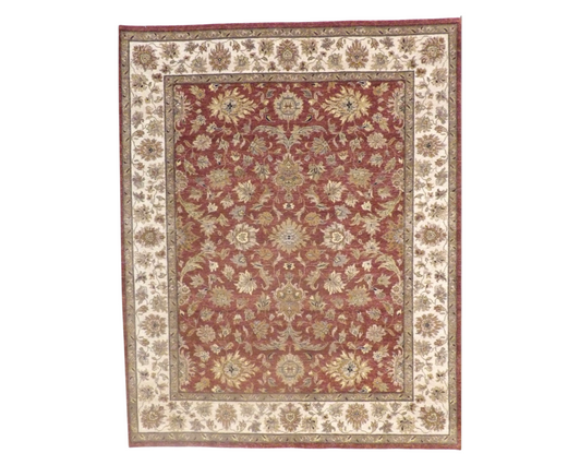 Agra Chobie Hand knotted Wool Rug 8'0" x 10'0" - w995