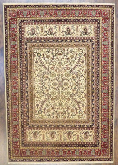 Fine Persian Haji Jalili 6'0"x9'0" Hand-knotted Rug -W11045