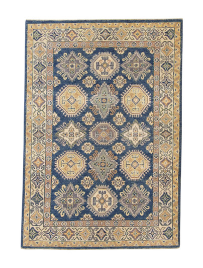Tribal Super Kazak Wool Hand Knotted Rug 4x6 - b-122