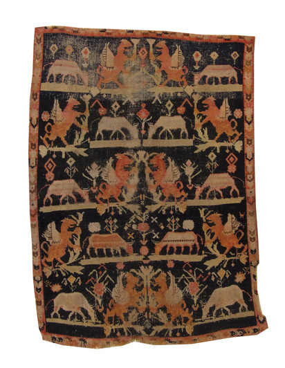 Traditional Antique Tabriz lowpile worn fair condition Wool Hand Knotted Rug 4.0x6.0 - w5039