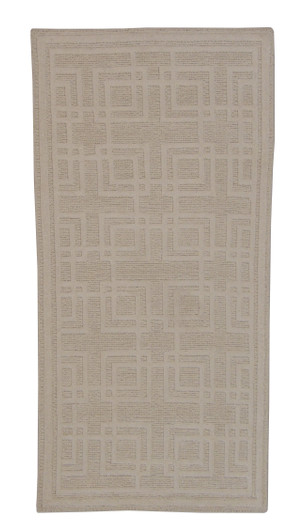 Modern Gemotrical Design Wool Hand Knotted Rug 2x4 - w5004
