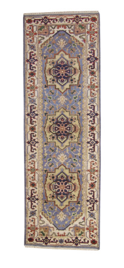 Tribal Indo Heriz Wool Hand Knotted 2.7x7.11 -w20299