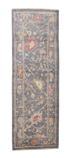 COushak Colorful Chobie Wool Hand Knotted 2.9x8.2 -w2100