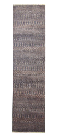 Modern Grass Design Wool Hand Knotted Rug 2.7x10.0 -w2083