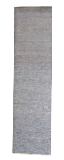 Modern Grass Design Wool Hand Knotted Rug 2.8x10.1 -w2085