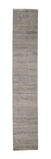 Modern Grass Design Wool/silk Hand Knotted Rug 2.6X14.0 -w20167