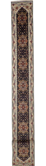 Tribal Heriz Wool Hand Knotted Rug 2.6x20.0 -w20326