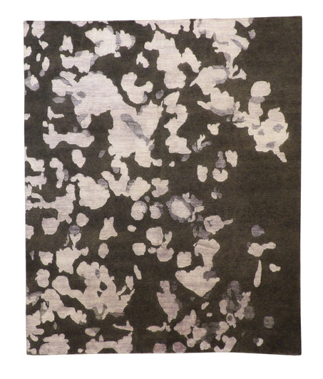 Tansitional Abstract Broken Design Wool/silk Hand Knotted Rug 8x10 -w2012