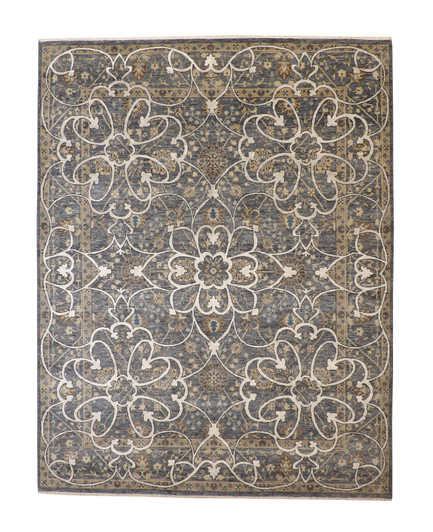 Oushak Indo Agra Chobie Wool Hand Knotted Rug 8x10 -w20145