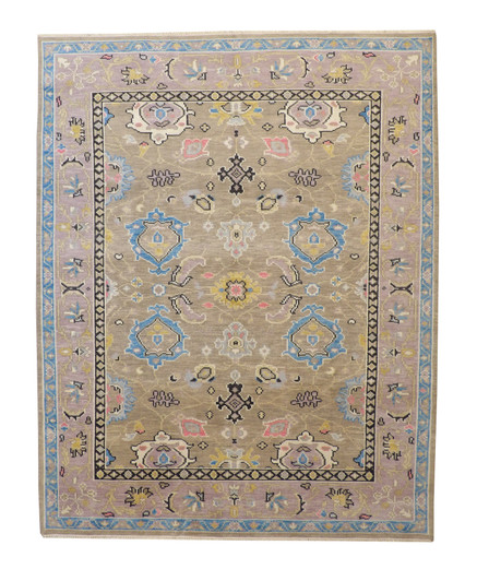 Oushak Colorful Zigler Wool Hand Knotted Rug 8x10 -w20191