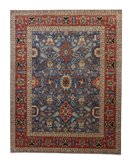 Traditional Fine Sherapi Wool Hand Knotted Rug 8x10 -w20209