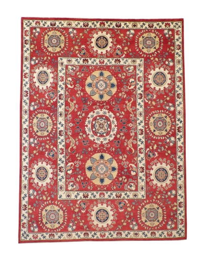 Tribal Suzani Wool Hand knotted Rug 9x12 - w3111