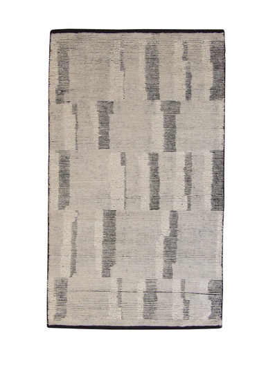 Modern Abstract High low Wool Hand Knotted Rug 3x5 - w5060