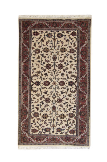 Traditional Indo Mahal Wool Hand Knotted Rug 3x5 - w2178