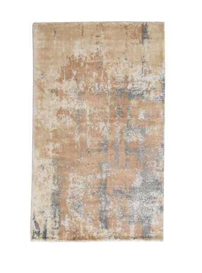 Transitional Abstract Broken Design Wool Hand Knotted Rug 3x5 - w5057