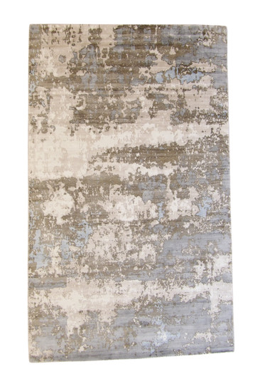 Modern Abstract Design Viscose Hand Loom Rug 5.0X8.0 - w5131