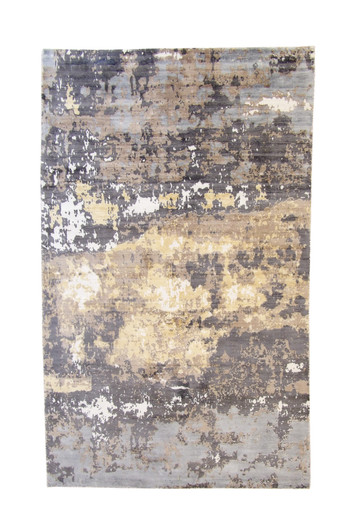 Modern Abstract Design Viscose Hand Loom Rug 5.0X8.0 - w5135