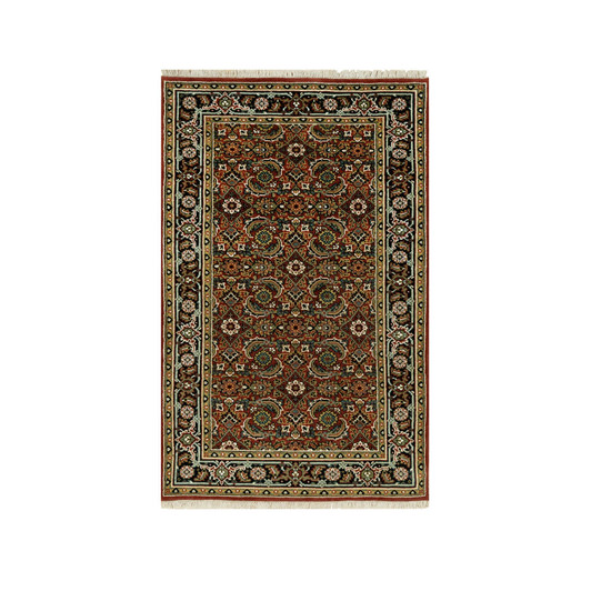 Fine Oriental Wool Hand Knotted Rug Red Blue 3.1X5.5 -O090441