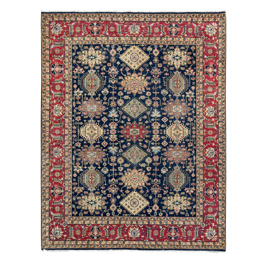 Heriz Wool Hand Knotted Rug Black Rust Red 8.2X9.11 -O084458