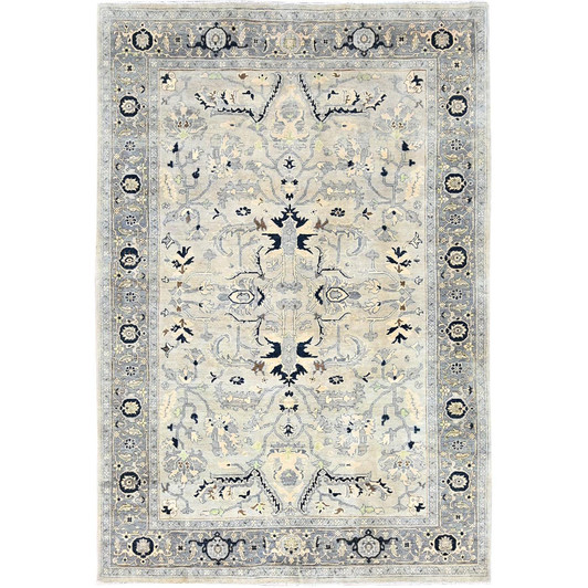 Heriz Wool Hand Knotted Rug Grey Grey 6.0X8.9 -O085611