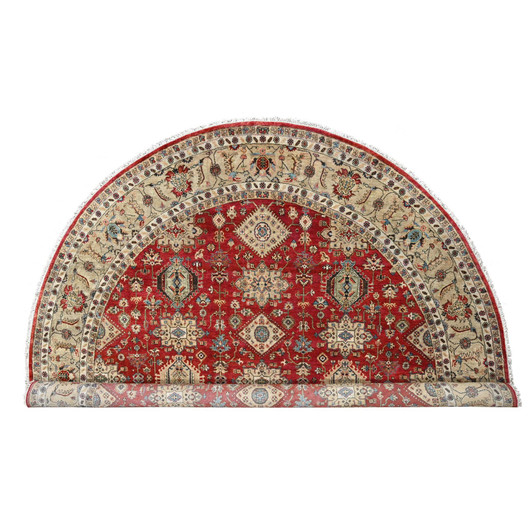 Heriz Wool Hand Knotted Rug Red Mellow Yellow 12.0X12.0 -O084686