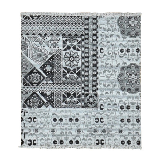 Mamluk Wool Hand Knotted Rug Grey No Border 2.8X3.0 -O087686