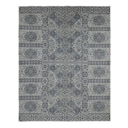 Mamluk Wool Hand Knotted Rug Grey No Border 8.2X10.5 -O087059
