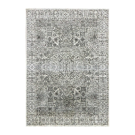 Mamluk Wool Hand Knotted Rug Ivory No Border 6.1X9.3 -O079473