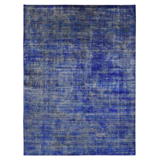 Modern and Contemporary Sari Silk Hand Knotted Rug Purple No Border 8.9X12.0 -O080446