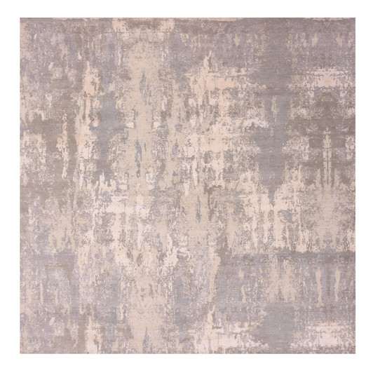 Modern and Contemporary Wool & Silk Hand Knotted Rug Grey No Border 10.0X10.3 -O075339