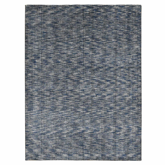 Modern and Contemporary Wool & Silk Hand Loomed Rug Blue No Border 9.2X12.0 -O080945