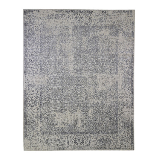 Modern and Contemporary Wool & Silk Hand Loomed Rug Grey Grey 7.10X9.9 -O066438