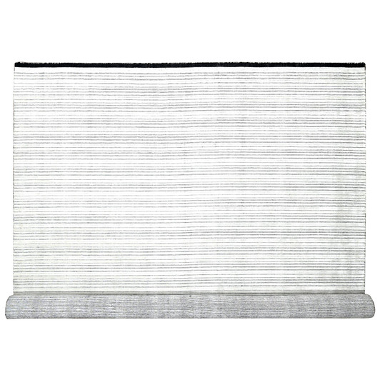 Modern and Contemporary Wool and Plant based Silk Hand Loomed Rug Ivory No Border 11.11X18.1 -O084582