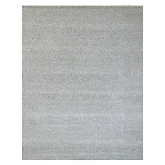 Modern and Contemporary Wool Hand Knotted Rug Grey No Border 11.10X15.0 -O079864