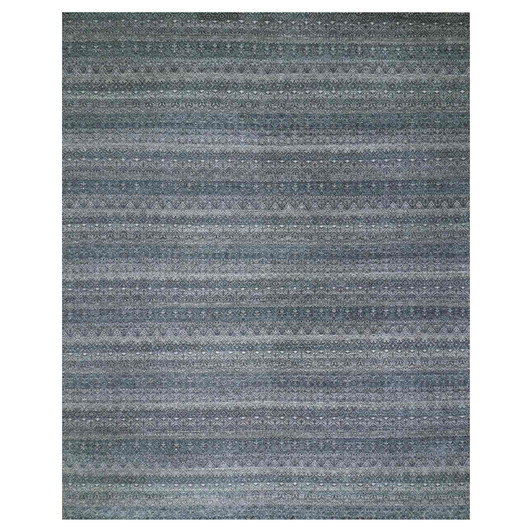 Modern and Contemporary Wool Hand Knotted Rug Grey No Border 12.1X15.2 -O079773