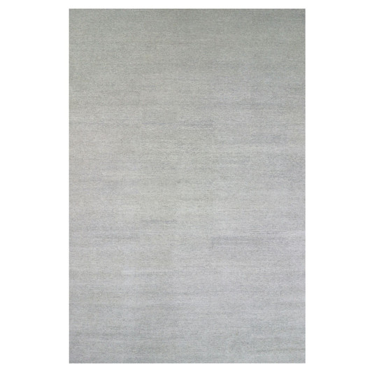 Modern and Contemporary Wool Hand Knotted Rug Grey No Border 14.0X18.3 -O079711