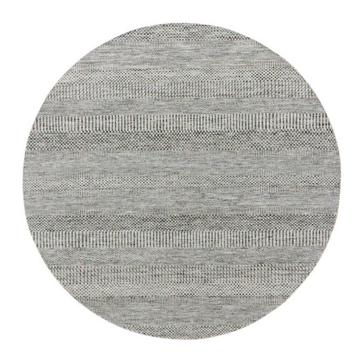 Modern and Contemporary Wool Hand Knotted Rug Grey No Border 6.1X6.0 -O079566